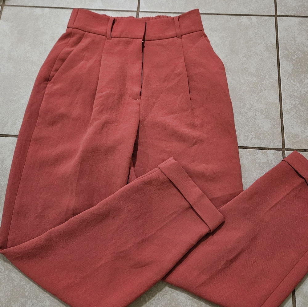 Aritzia Wilferd Blush Trouser Pants